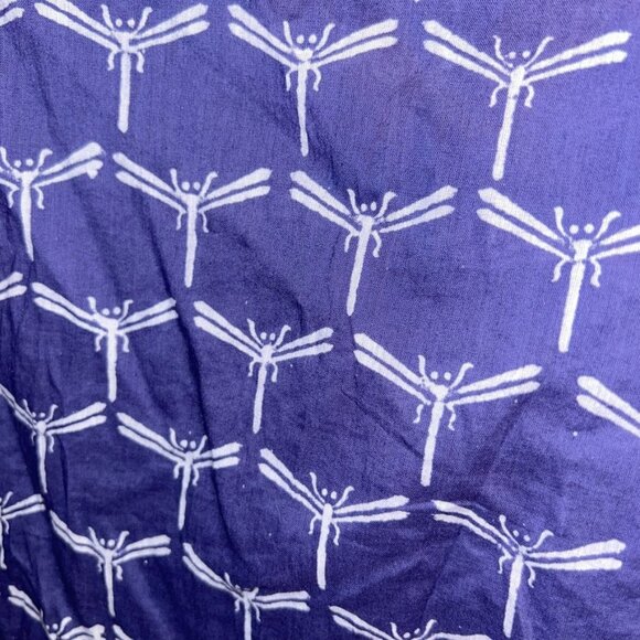 Roberta Roller Rabbit blue white Indian Block Print Dragonfly tunic dres… - Picture 5 of 5